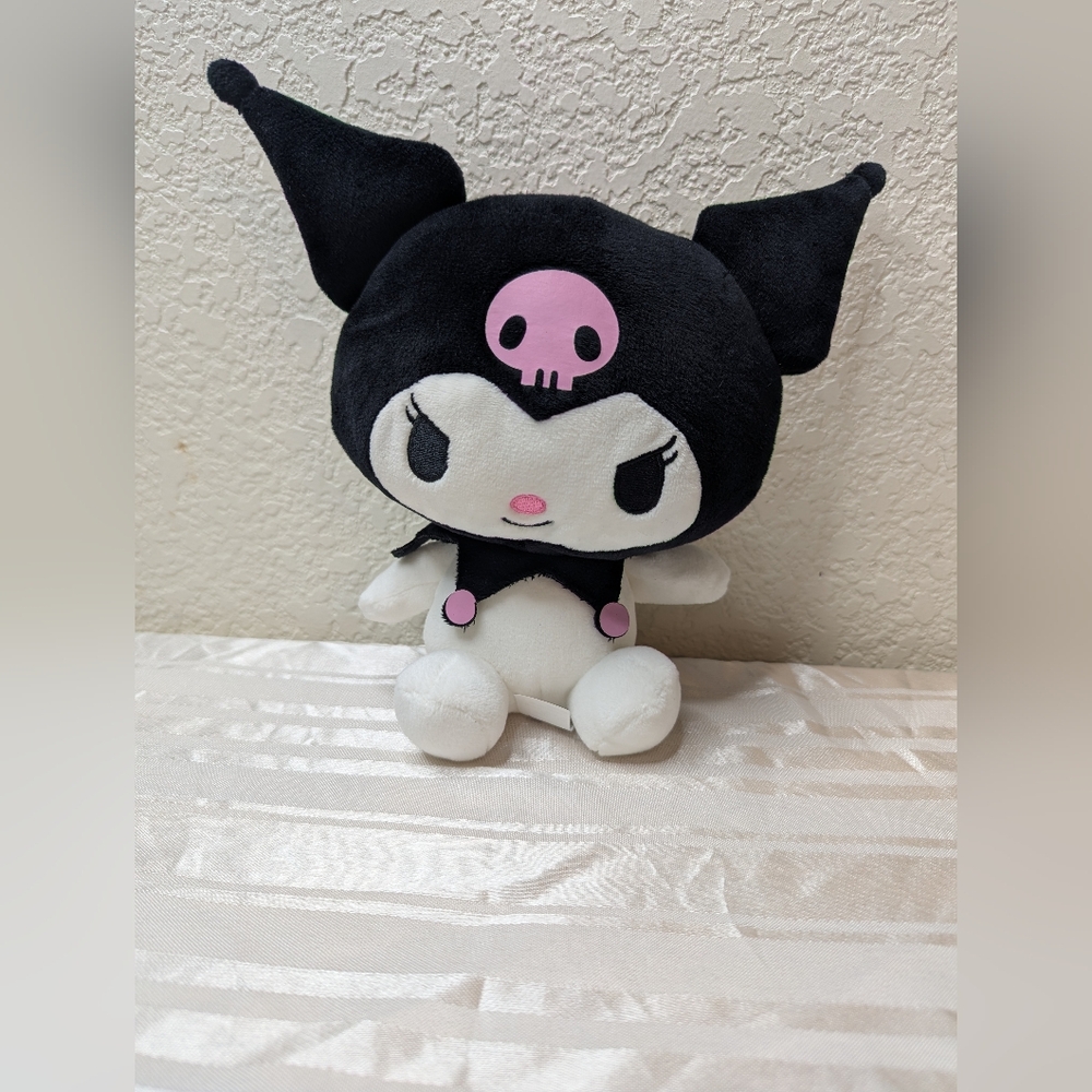 Kuromi Plush Toy 8" White Black Jester Skull Cap Sanrio Hello Kitty 2023 The Ku
